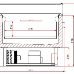 Chladící / mrazící ostrov CS7090A 1.5m