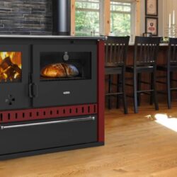 Sporák na tuhá paliva PRITY GT FS S DR, bordó