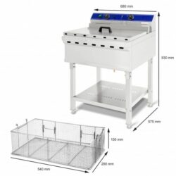 Gastro fritéza 52L 7500W 400V s podstavbou