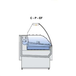 Chladící pult obslužný na ryby CVES-910-RR-P-EF