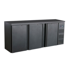 Chladící barový stůl CS7450 200cm černý 3dveře
