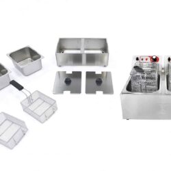 Elektrická fritéza dvojitá 2 x 10L  3+3kW