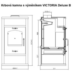 Krbová kamna s výměníkem VICTORIA Deluxe B